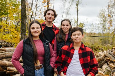 Jeunes de Saint-Isidore-de-Clifton, MRC du Haut-Saint-François, Estrie.